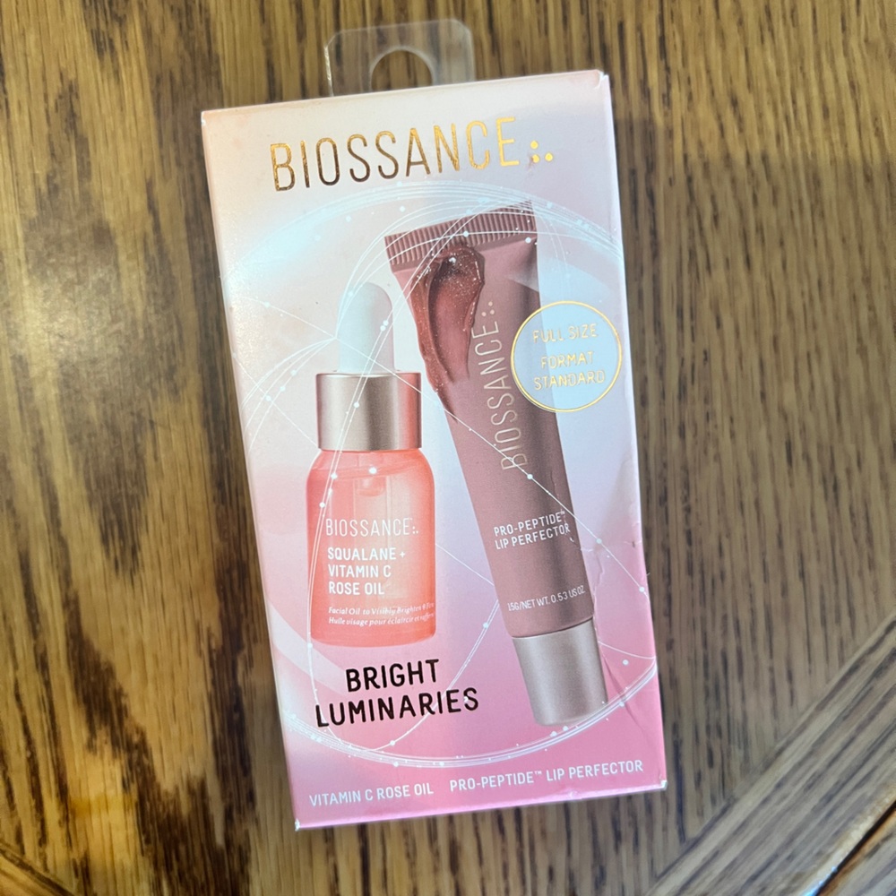 Biossance Limited Edition Glow Duo - Pink & Rose Gold lip perfection & face oil